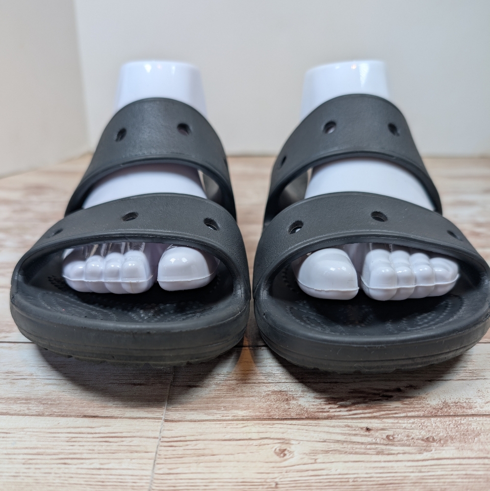 CROCS Iconic Comfort Slide On Slip On Sandal Shoes Black Men's Size 7 - Picture 6 of 13
